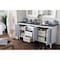 James Martin Vanities Palisades 72in Double Vanity, Bright White w/ 3 CM Charcoal Soapstone Quartz Top 527-V72-BW-3CSP - alternate 4